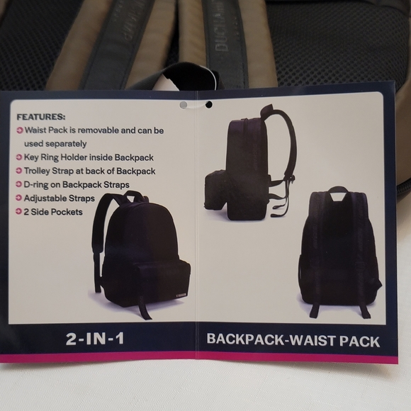 Duchamp London 2-in1 Backpack-Waist Pack in Brown - Picture 6 of 11